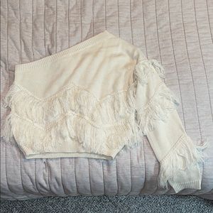 one shouldered sweater